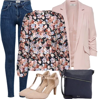 Sexy Outfit s Modrá/Tmavě modrá/Fialová Kožená bunda/Push up Džín/Kožené Boty/Džín s Nízkým Pasem/Džíny s Nízkým Sedem/High Waist Džínové Kalhoty Only "Stylový look na jaro"Look: Styl, Ležérní, Egirl, Francouzské, Krásný, Bezešvé, Sexy