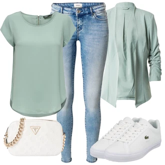 Outfit s Šedá Lacoste "Stylový look na jaro"
