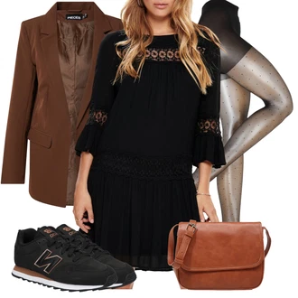 Outfit s Černá Teniska New Balance "Stylový look na jaro"