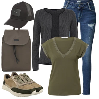 Outfit s Kšiltovka Calvin Klein "Stylový look na jaro"