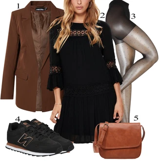 Outfit sa Crna Tenisica New Balance "Tvoj otmjeni outfit"