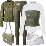 Bustierové Topy Kůže Outfity image