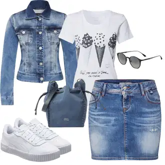 Džínovina Outfit s Hnědá/Růžová/Fialová Džínová vintage sukně/Džínová Sukně/Krátká Sukně/70tá Léta Minisukně LTB "Stylový outfit na jaro"