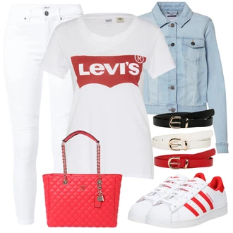 Superstar Outfit s Pastelové barvy Teniska Adidas Originals "Stylový outfit na jaro"