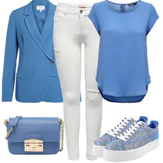 Outfit s Šedá Zimní Bota/Teniska Guess "Stylový outfit na jaro"