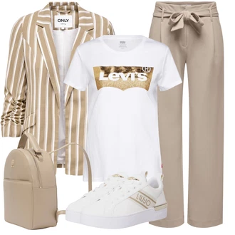 Outfit s Šedá Šněrovací Bota/Nízká Teniska/Nízká bota na podpatku/Zimní bota Liu Jo "Stylový outfit na jaro"