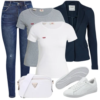 Vintage kombinacije Denim/Traper sa Plava/Tamnoplava rupa hlača/Jeggings/Traper Tajice Only "Tvoj Otmjeni Outfit"