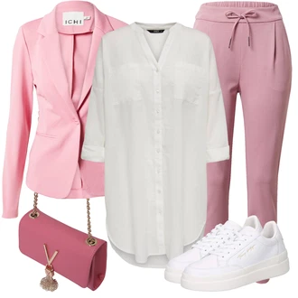 Outfit sa Siva/Bijela/Krem/Kaki Duga Bluza/Tunika Majica/Oversize Bluza/Oversize Mušlinova Bluzica Only "Tvoj Otmjeni Outfit"