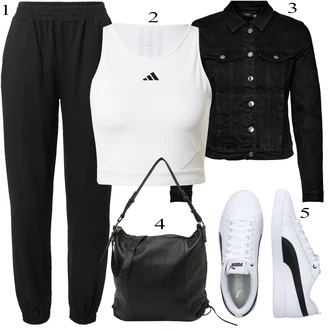 outfit mit Pastelne barve Adidas Performance "Pokrivalo za pomlad"