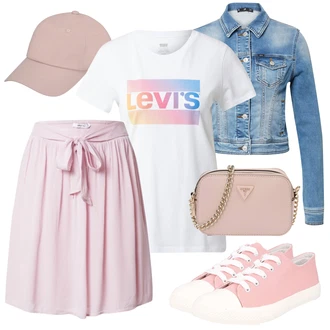 Outfit s Růžová Kšiltovka Johnny Urban "Vzhledy pro volný čas"