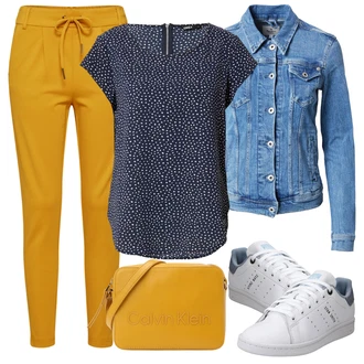 Outfit s Oranžová Dlouhé Šaty/Slim Fit Džíny/Dlouhé Kardigany/Dlouhý Svetr/Taška Přes Rameno/Dlouhý Zimní Kabát/Dlouhá tylová sukně/Doplňek Calvin Klein "Vzhledy pro volný čas"