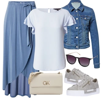 Outfit s Modrá/Světle modrá Krátké Džínové Bundičky/Džínové Bund LTB "Vzhledy pro volný čas"