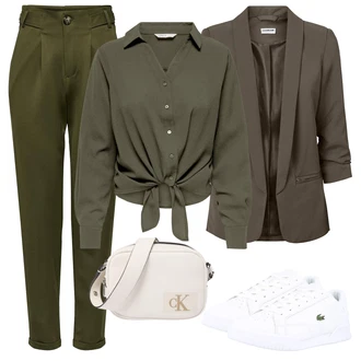 Outfit s Bílá Zimní bota/Teniska Lacoste "Vzhledy pro volný čas"