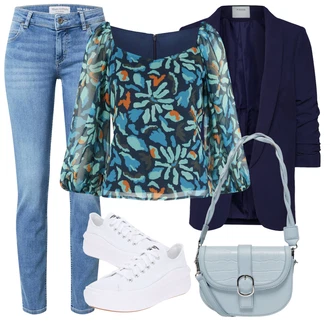 Outfit s Světle modrá/Modrá Džíny s Rozparkem/Džín s Nízkým Pasem/Push up Džín/Kožené Boty/Slim Fit Džíny/Kotníková Bota/Džíny s Nízkým Sedem/Džíny Regular Fit/Kožená bunda/Zimní bunda Marc O'Polo "Vzhledy pro volný čas"