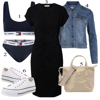 outfit mit Bela/Krem Platnena superga/Superge Nizka/Superge Luknjasta Converse "Pokrivalo za pomlad"