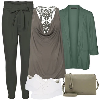 Outfit s Bílá Zimní bota/Teniska/Nízká bota na podpatku Paul Green "Vzhledy pro volný čas"
