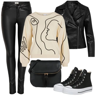 Chuck Taylor All Star Outfit s Černá Plátěná teniska/Zimní tenisky/Tenisky s Bočním Zipem/Skate Bota/Úzká teniska Converse "Vzhledy pro volný čas"