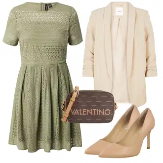 Outfit s Béžová Bota Guess "Vzhledy pro volný čas"