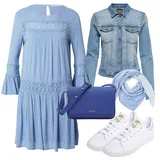 Outfity se šaty s trumpetovými rukávy image