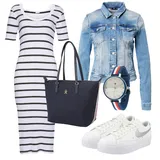 Bílá Přiléhavé Šaty Outfity pro ženy image