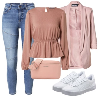 Outfit s Dlouhý Zimní Kabát/Doplňek/Dlouhé Šaty/Dlouhá tylová sukně/Taška Calvin Klein "Vzhledy pro volný čas"