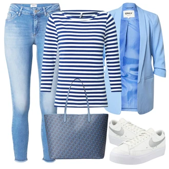 Outfit s Šedá/Bílá/Červená/Stříbrný Nízká Teniska/Skate Bota/Kožené Tenisky/Vintage Teniska/Úzká Teniska/Letní Tenisky/Teniska s dírkovaným vzorem Nike Sportswear "Vzhledy pro volný čas"