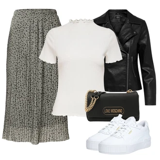 Outfit s Černá Taška Přes Rameno Love Moschino "Vzhledy pro volný čas"