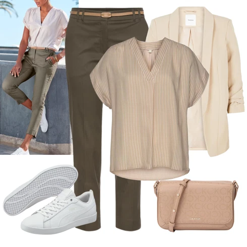 Kombinace Béžová/Hnědá/Khaki/Fialová Halenka s Krátkým Rukávem/Carmen Blůza/Plisovaná Halenka/Halenkový Top/Oversize Halenka/Oversize Muselínová Blůza/Tunikové Tričko VIVANCE