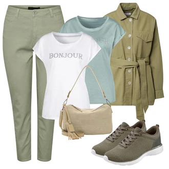 Outfity s boyfriend džínami Ležérní s Tmavě zelená Tréninková bota/Gymnastická bota/Běžecká bota/Bota na fitness/Přibližovací bota Lascana "Vzhledy pro volný čas"Look: Ležérní, Venkovní, Skater, Sportovní