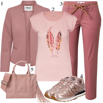 Dlouhé Outfit s Růžová/Fialová/Hnědá Neformální Sako/Kožená bunda/Kožená bunda pro muže/Pletený Sako/Blůzové Sako/Krátké Sako/Blejzrové Bund/Elegantní Sako/Bavlněný Sako/Teplákový blejzr/Kožená Pánská Bund Only "Stylový outfit na jaro"