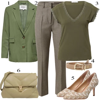 outfit mit Siva Hlače iz Flisa Edited "Pokrivalo za pomlad"