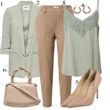 Růžové boty na podpatku outfity image