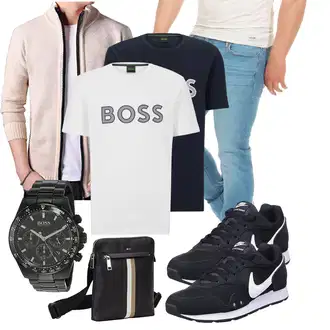 Hochzeitsgast Outfits Elegant mit Grau Unkategorisiert Biutimarden , Schwarz/Weiß Sport Hoodie/Troyer/Sport Sweatshirt Nike "Cool Outfit"Look: Stil, Goa, Classic, Büro, Casual, Elegant, Lack, Sportlich, Skater, Old Money, Smart Casual, Hip Hop, Streetwear, Baroque, Premium