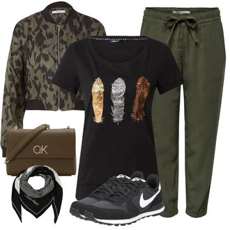 Outfit s Černá Dlouhý Zimní Kabát/Doplňek/Taška Přes Rameno/Dlouhé Šaty/Dlouhá tylová sukně Calvin Klein "Cool vzhled na jaro"