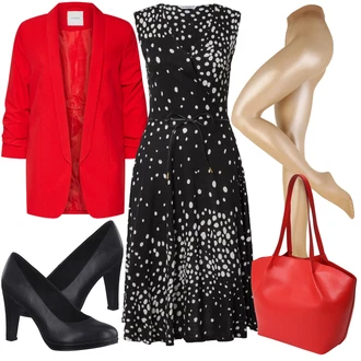 Outfit s Červená/Tmavě červená Oversize Sako/Boyfriend Sako/Dlouhý Sako/Teplákový blejzr/Kožená bunda pro muže Pieces "Cool vzhled na jaro"