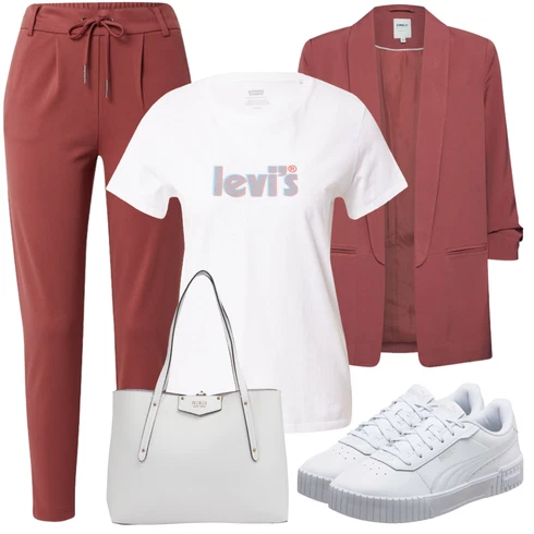 Kombinace Hnědá/Červená/Fialová/Růžová Oversize Sako/Dlouhý Sako/Elegantní Sako/Blůzové Sako/Boyfriend Sako Only