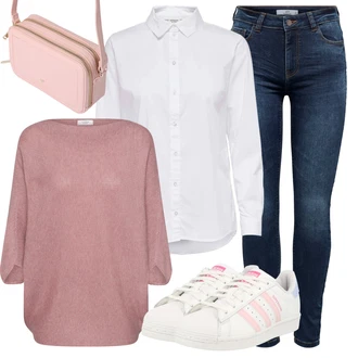 Outfit s Růžová/Béžová/Modrá Taška Přes Rameno Ted Baker "Cool vzhled na jaro"