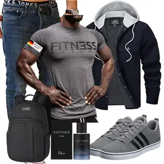 Mit Bauch Outfit mit Grau Unkategorisiert Fitness Method "Cooles Alltagsoutfit"