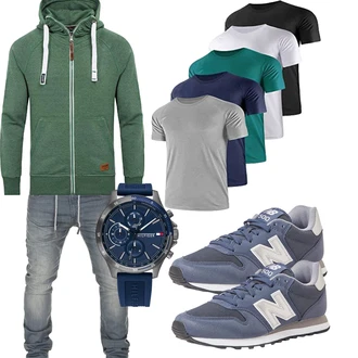 Outfit mit Blau Trachtenmode New Balance "Cooles Outfit"