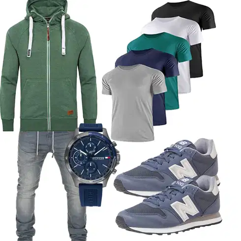 Grün/Dunkelgrün Hoodie Sport Sweatshirt/Ausgefallener Hoodie/Sweatjacke/Strick Hoodie/Kapuzenpullover Yazubi kombinieren