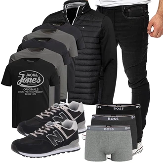 Outfit mit Blau Sneaker/Schuh New Balance "Cooles Outfit"