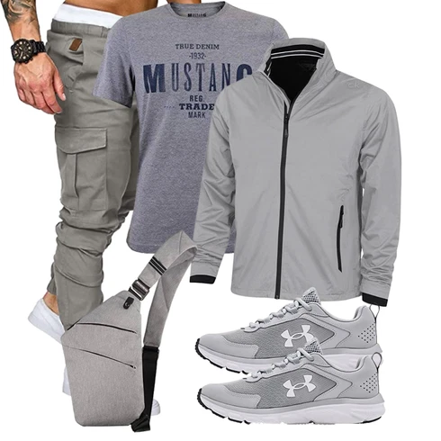 Winter Grau/Khaki/Hellgrau/Dunkelgrün Jogger Hose/Funktionshose/Stoffhose/Bügelfaltenhose/Winterhose/Sporthose/Boyfriend Hose/Freizeithose/Cargo-Jogginghose/Cargohose Elegancity kombinieren