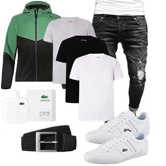 Outfit mit Grau/Schwarz Unkategorisiert Lacoste "Cooles outfit"