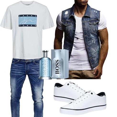 Ärmellos Blau/Hellblau/Dunkelblau SchlupfJacke/Kurze JeansJacke Youthny kombinieren