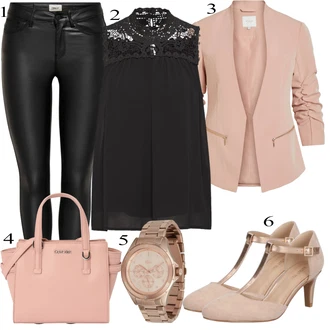 Babydoll Outfit s Černá/Bílá/Hnědá Halenka Móda Pro Plnoštíhlou/Tričko & Top Móda Pro Plnoštíhlé/Halenka a Tunika Tunika Only "Stylový outfit na jaro"Look: Lehký, Styl, 20 léta, Babydoll, Boho, Elegantní, Old Money, Western
