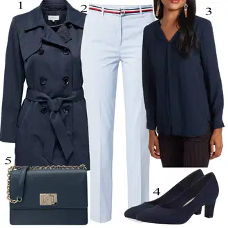 Zakopčaj dolje Outfit sa Tamnoplava Bluza s gumbom/Bluza koja se ne pegla/Slip-on Bluza/Poslovna Bluza/Bluza Dugih Rukava/Kožna jakna za muškarce/Bluza s Podignutim Ovratnikom/Bodija Bluze/Svilena bluza/Jednobojna Bluza Vila "Tvoj otmjeni outfit"
