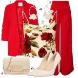 Crveni bustijer-top outfiti image