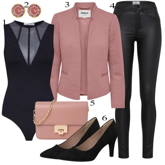 Dlouhé Outfit s Růžová/Fialová/Hnědá Neformální Sako/Kožená bunda/Kožená bunda pro muže/Pletený Sako/Blůzové Sako/Krátké Sako/Blejzrové Bund/Elegantní Sako/Bavlněný Sako/Teplákový blejzr/Kožená Pánská Bund Only "Módní jarní outfit"