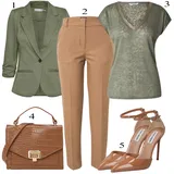 Outfiti z rjavimi hlačami velike velikosti image