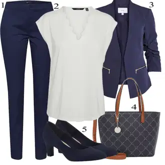 Kombinacije za matični ured S oblinama sa Krem/Bijela Tunika/Majica I Top Veći Broj/Bluza Veći Broj VERO MODA "Tvoj otmjeni outfit"